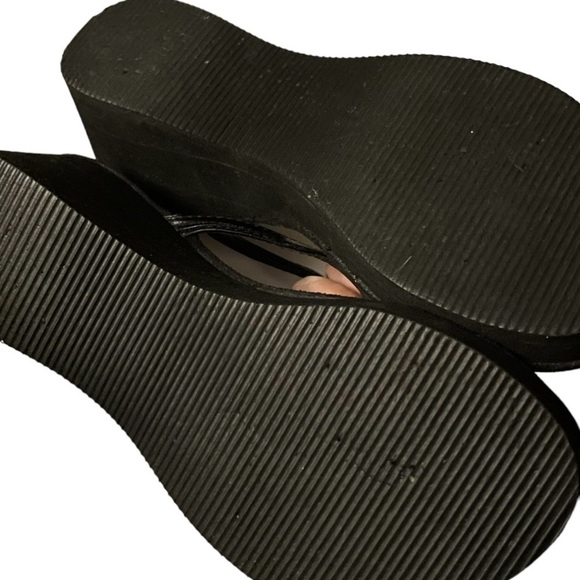 Olivia Miller Black Rhinestone Platform Sandals - Picture 3 of 5